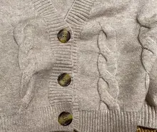 Knit Cardigan Short Sweter Women Jacket High-Waist Solid-Color Winter New Small Autumn