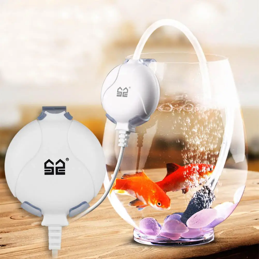 TWISTER.CK Mini Mute Oxygen Pump with Suction Cup for Aquarium Fish Bowl Fish-farming