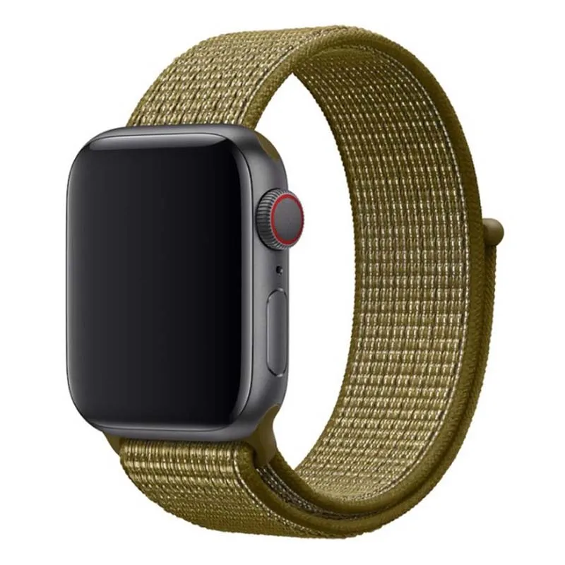 Для мужчин и женщин 38 мм 42 мм 40 мм 44 мм ремешок для apple watch series 1 2 3 4 тканый нейлоновый ремешок для iWatch 4 цветной браслет с узором - Цвет ремешка: Olive Flak