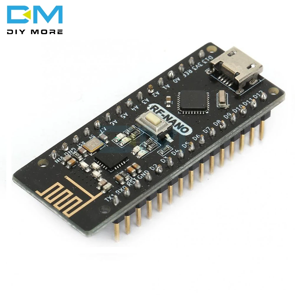 Плата Nano V3.0 CH340 RF Micro USB ATmega328P QFN32 5 в 16 м интегрированная NRF24l01 + 2 4G Беспроводная для