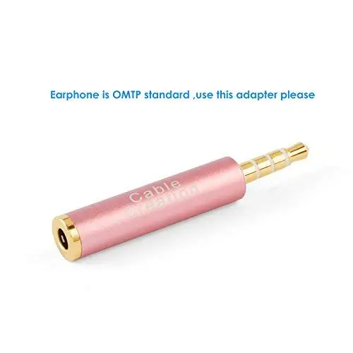 3 5mm Female to 2 Dual 3 5mm Male Headphone Mic Audio Y Splitter with 3 5mm Audio Jack CTIA to OMTP Adapter Black Rose 0 2 M