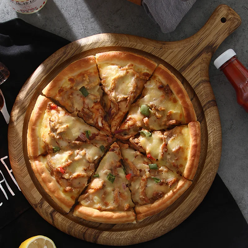 Articulatie openbaar Wiegen Houten Snijplank Grote Houten Pizza Lade Brood Board Ronde Vierkante  Snijplank Taart Serveren Plaat Lade Houten Keukengerei|serving tray|round  wooden trayround tray - AliExpress