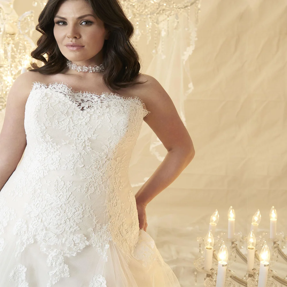Vestido De Noiva Плюс Размеры Свадебное Платье милое, без рукавов, с кружевом аппликация для свадебного платья; Robe De Mariage; нарядное платье