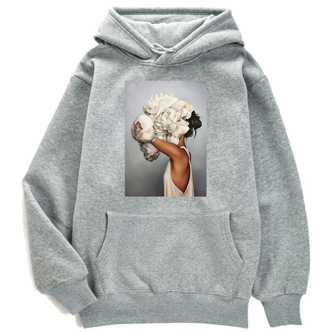 

Hoodies Flovers Girl Painting Personality Printing Hoodie Female Warm Punk Pullover For Women Autumn Korean Women'S Sweatshirt
