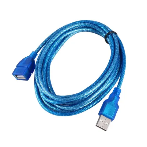 Anti-interference USB 2.0 Extension Cable USB 2.0 Male to USB2.0 Female Extension Data Sync Cord Cable Blue Standard