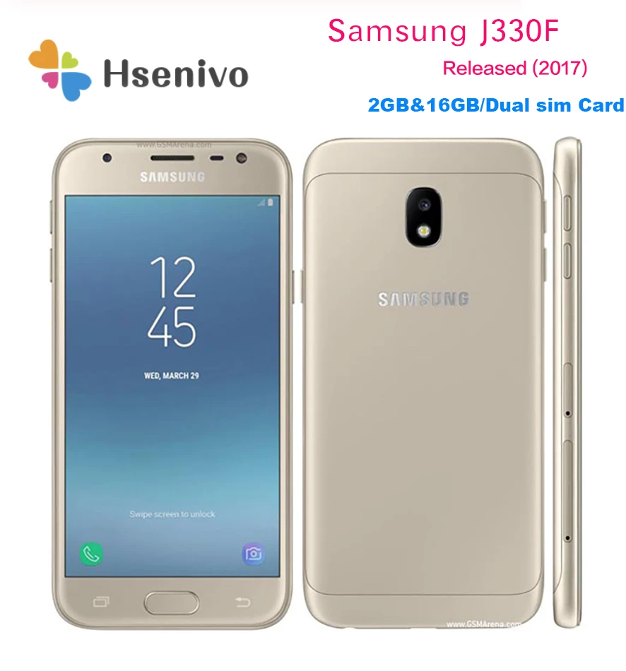 Samsung Galaxy J3 17 Refurbished J330f 5 0 Quad Core 2gb Ram 16gb Rom Lte No Nfc 13mp Camera Dual Sim Unlocked Cellphone Cellphones Aliexpress