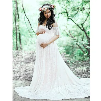 

Long Maternity Photography Props Pregnancy Dress Photography Maternity Dresses For Photo Shoot Pregnant Dress Lace Maxi Gown