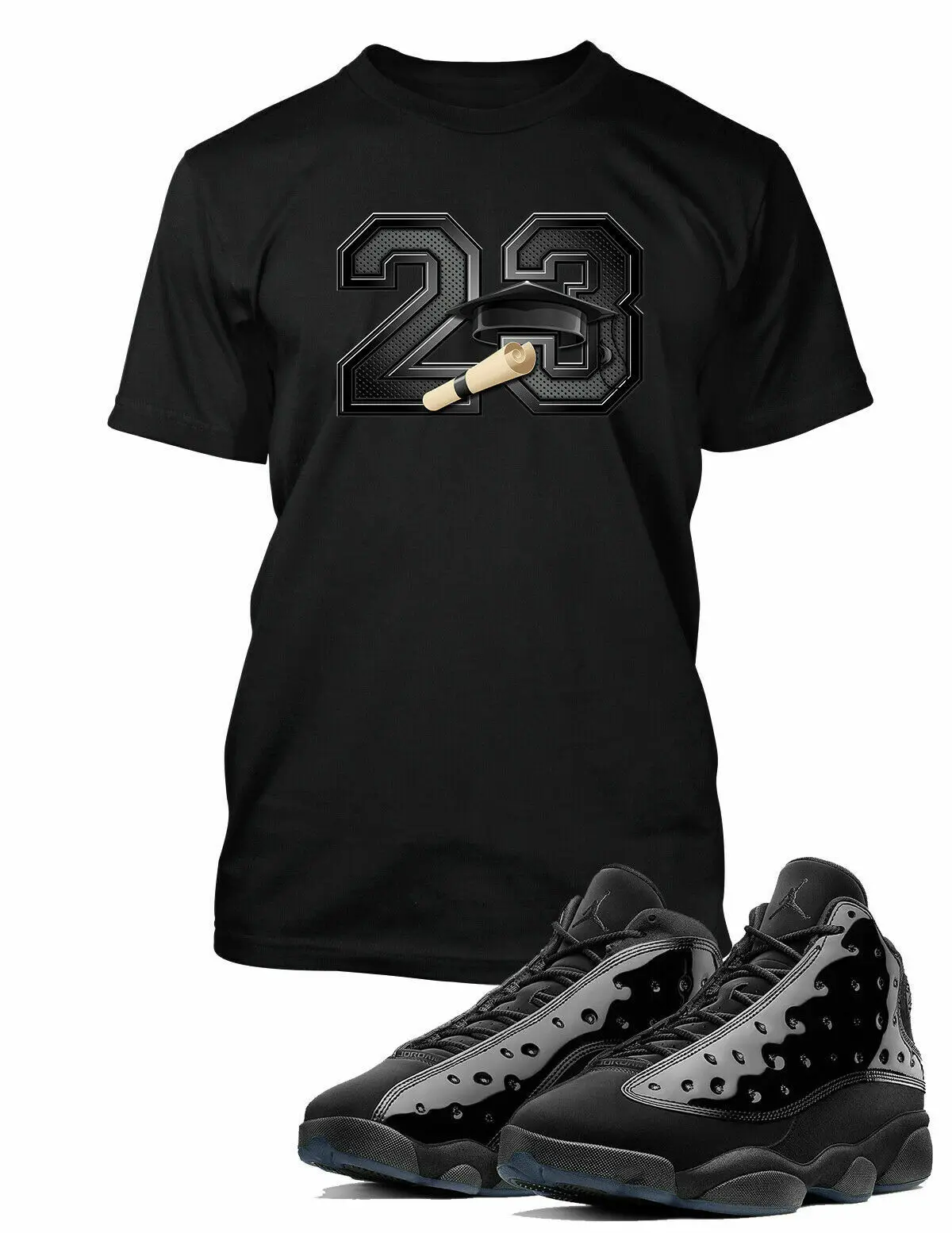 Jordan 13 cap and gown. Jordan 13 cap and gown on feet.