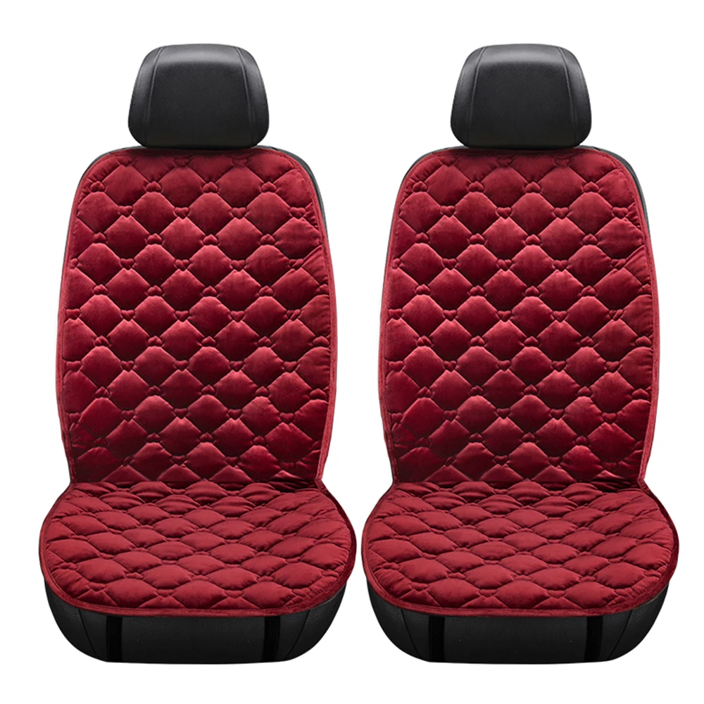 12V Heated Car Seat Covers Cushion Universal Seat Heater for Winter Heating Thermal Seatpad Auto Accessories Single/ Double - Название цвета: 2pcs Red