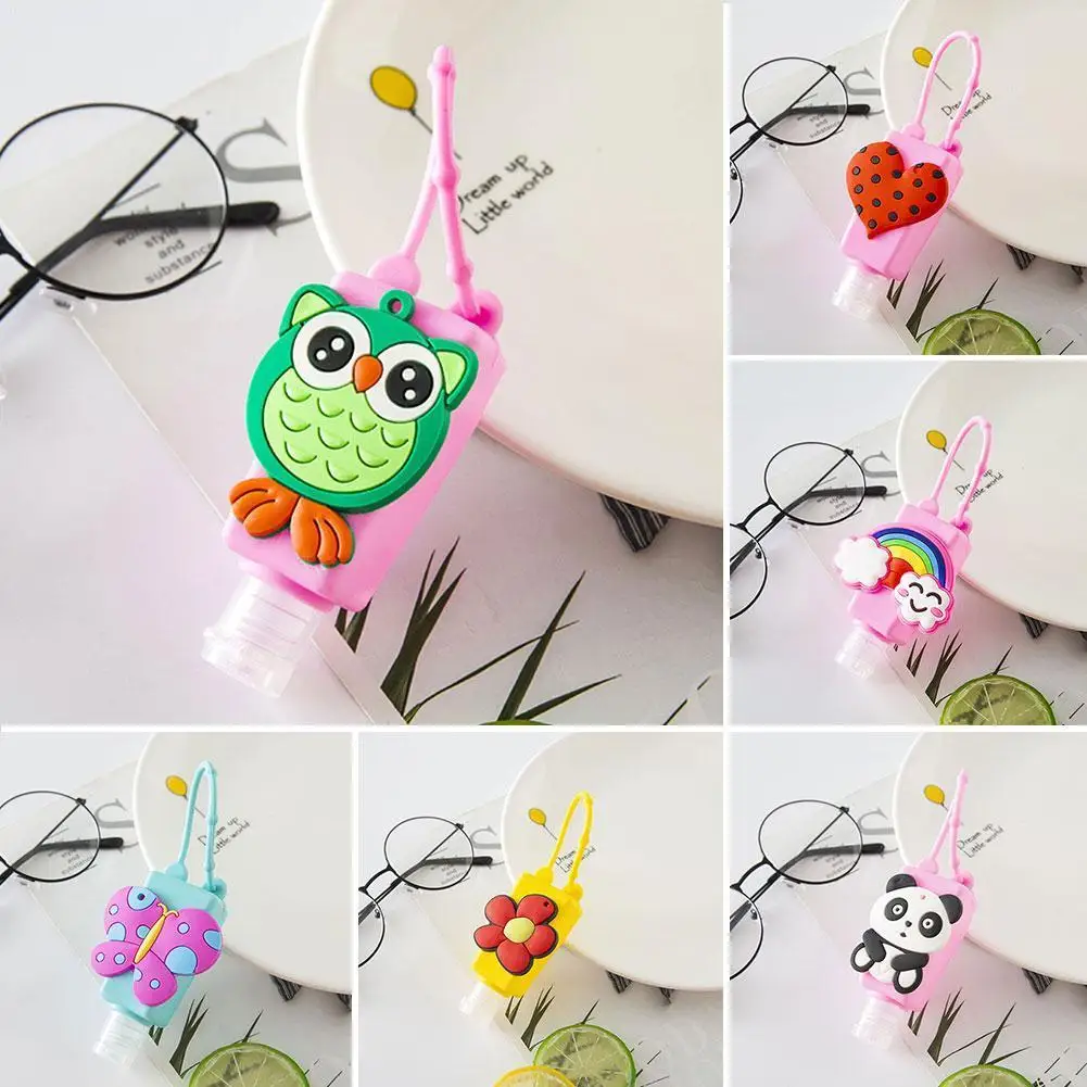 

30ml Cute Cartoon Panda Owl Butterfly Shape Hand Sanitizer Bottle Silicone For Kids Bottle Sets Reusable Bottles Bottling L X3M6