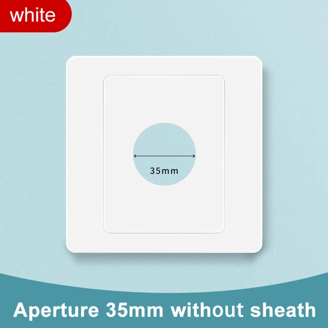 Blank Panel With Outlet Hole Decorative Shielding Cover 86 Type Threaded Socket Fake Switch Plugging Hole Perforated Whiteboard Aperture 35 mm