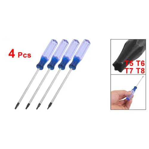 Набор Магнитных отверток Top-4 Pcs с нескользящей ручкой T5 T6 T7 T8 Torx