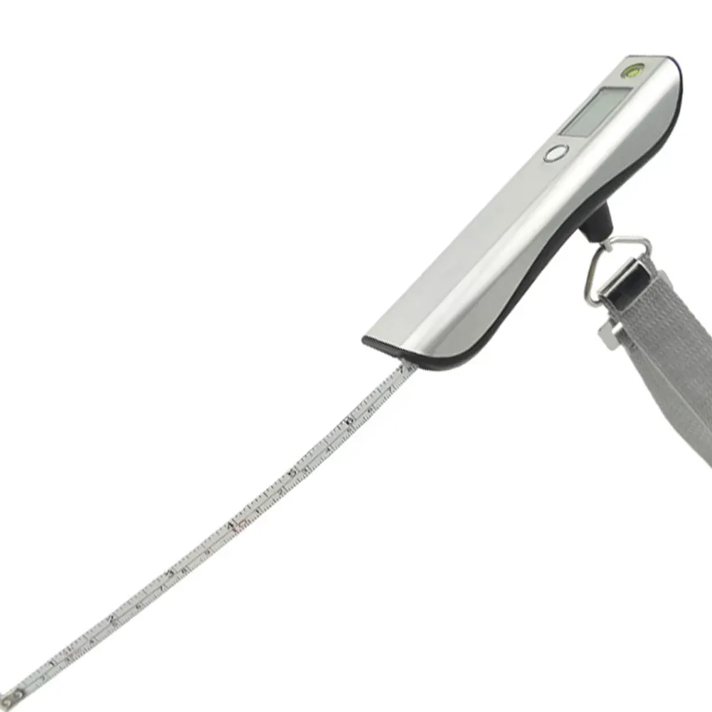 Weight Hanging 50kg Luggage Scale Travel Steelyard Suitcase Handheld With Ruler Portable Digital Electronic Belt LCD Display