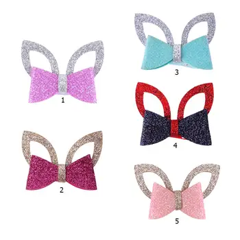 

Girls Glitter Sequins Hairpins Kids Rabbit Ear Hair Clip Children Bow Barrettes Hairgrips Baby Party Headwear Cartoon Hair Aces
