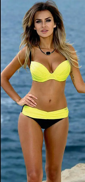 

2017 with Underwiring-Push up Candy-Colored Multi-color Mixed Colors Bikini Bathing Suit Swimwear