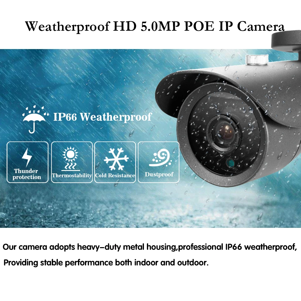  Matrix SONY 335 IR HD 5MP CCTV 4CH DVR Surveillance kit 36 PCS IR-CUT LEDS Array Metal Waterproof 5 - 4000266136006