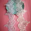 1Yard/13cm White/Ivory Cording Fabric Sequins Flower Venise Venice Mesh Lace Trim Applique Sewing Craft for Wedding Dec. ► Photo 3/6