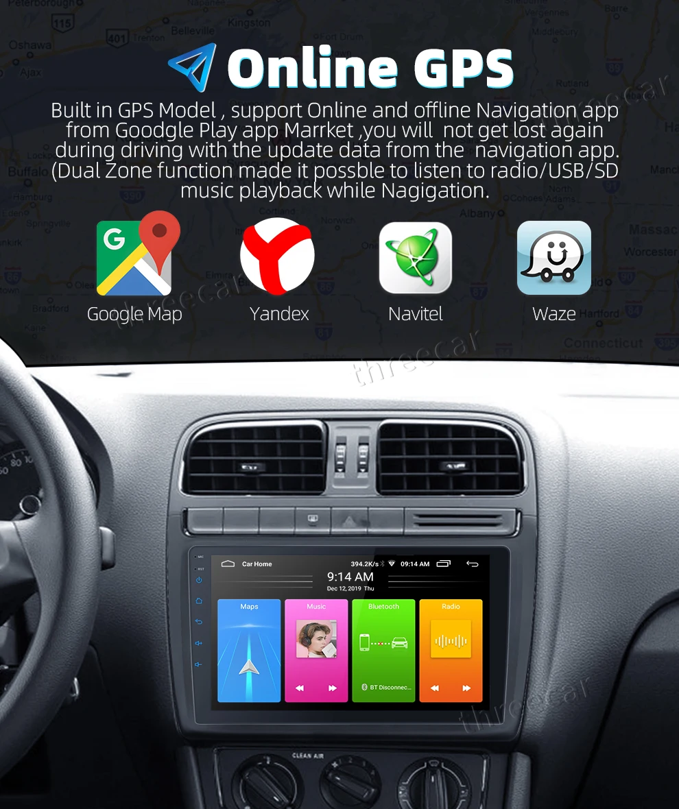 US $64.67 2din Car Radio Android 8 Universal Gps Navigation Bluetooth 25d Touch
