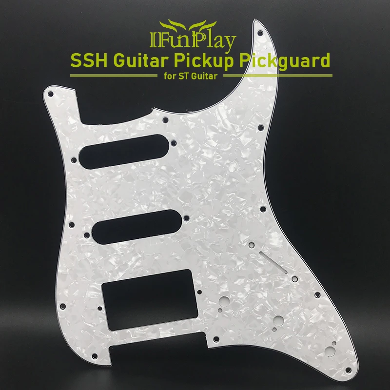 1/5 шт. 11 отверстий для электрогитары Pickguard SSH белая жемчужная гитарная царапина с