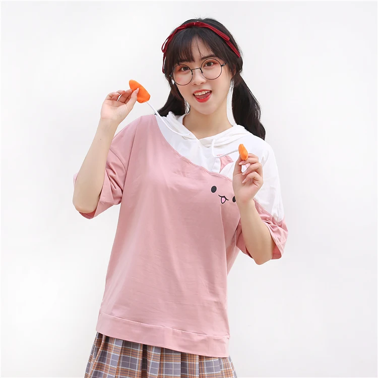 Carrot Bun Bun Kawaii Hoody Tee - 7 - Kawaii Mix