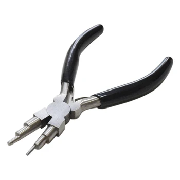 

6 In 1 Looping Plier Accessories High Carbon Steel Comfortable Handle Bail Making Fixing Durable 6 Sizes Practical Grey