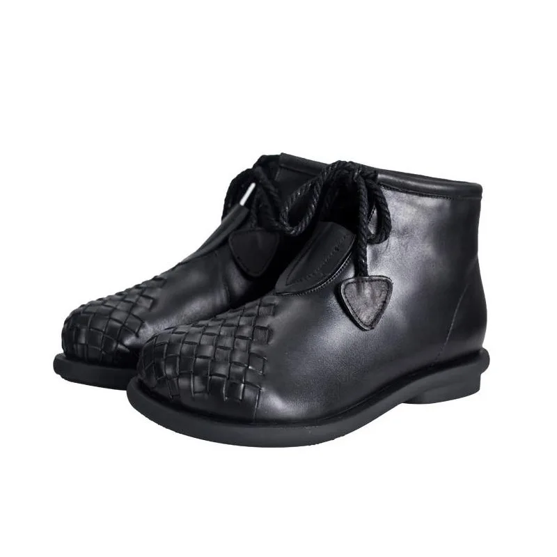 Ботинки для влюбленных doc martins в британском стиле; классический винтажный костюм унисекс; Ботинки martin из натуральной кожи; Мужская обувь в байкерском стиле на толстом каблуке - Цвет: black