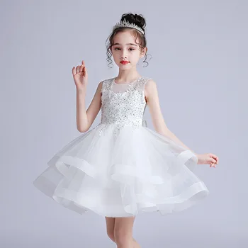 

Summer Girl Wedding Dinner Party Dress Children Christmas Party Pageant Childrens Princess Dresses Flower Girl Dress for Wedding