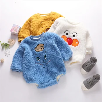 

Baby Jumpsuit Winter Baby Clothes Cartoon Romper Newborn Girl Boy Romper Long Sleeve Velvet Thick Toddler Jumpsuit Overalls