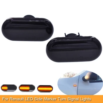 

2pcs car LED side marker turn signal dynamic lights for Renault Clio Espace kangoo Laguna Megane Scenic Twingo 19II Master II