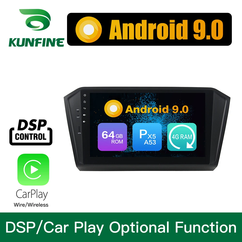 Cheap Android 9.0 Octa Core 4GB RAM 64GB Rom Car DVD GPS Multimedia Player Car Stereo Deckless for VW PASSAT 2015-2016 Radio WIFI 0