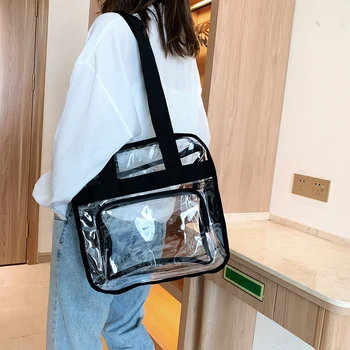 

PVC Transparent Women Shoulder Messenger Bag Female Classic Elegant Crossbody Vacation Ladies Handbags Shoulder Bag
