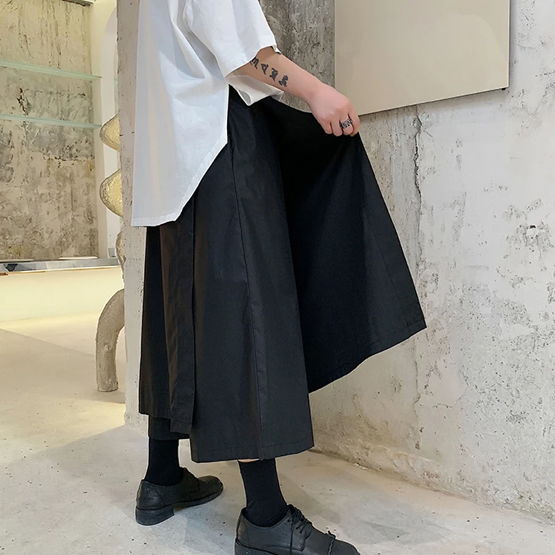 Men's Trouser Skirt Spring And Summer New Dark Department False Two Lovers With The Same Ultra Loose Large Size Trouser Skirt