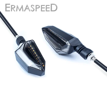 

2pcs Motorcycle LED Turn Signal Indicator Amber Red Warning Lamp Flasher Light for Kawasaki kle 500 zx7r ninja 400 Accessories