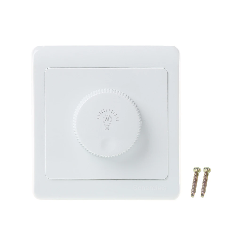 Adjustable Dimmer Switch Wall Mounted Rotary Knob Light Brightness Controller