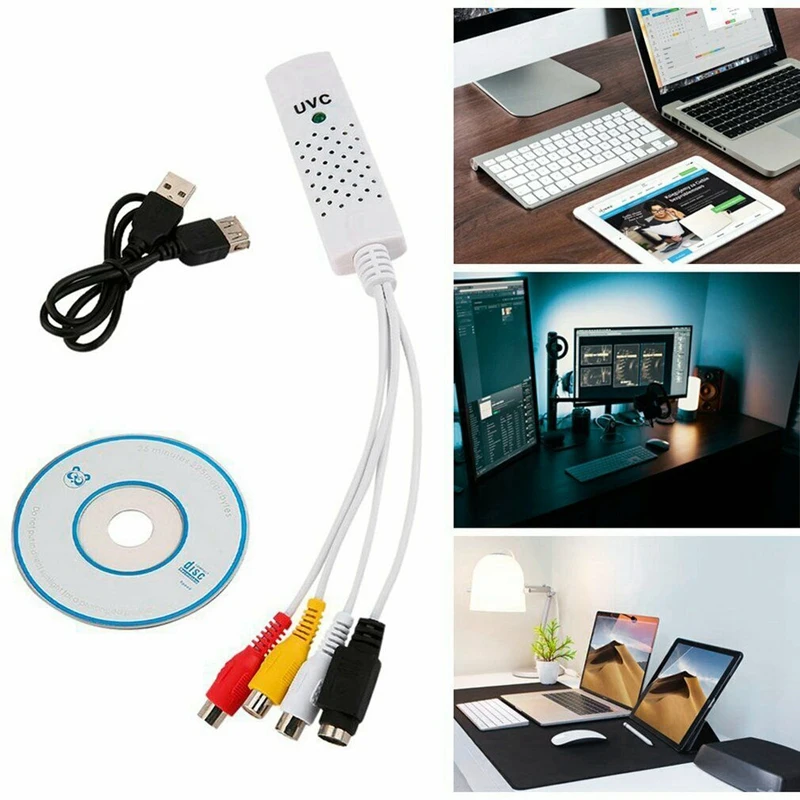 USB Easycap o Карта видеозахвата VHS на DVD ТВ тюнер конвертер адаптер для Win7 8 XP Vista| |