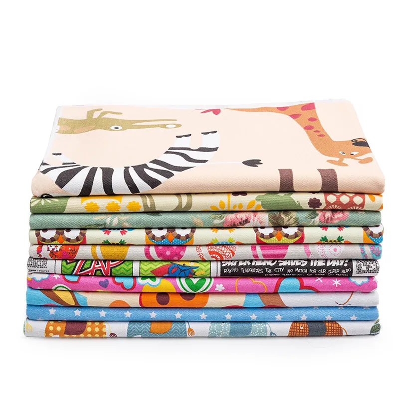 

Cartoon print sewing fabric woven linen fabric Polyester for home decoration photo background cloth W300022