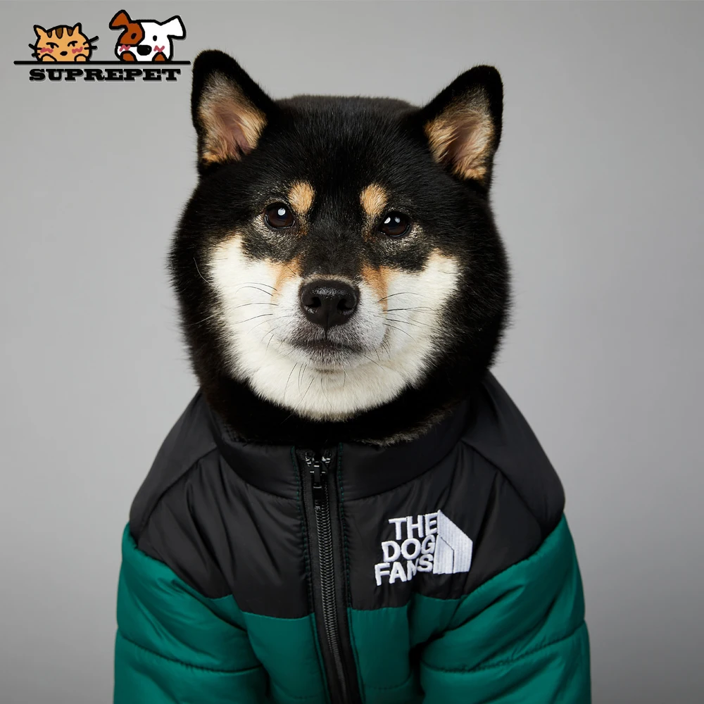 

SUPREPET теплая зимняя одежда для собак, хлопковая ветрозащитная куртка для французского бульдога, модное Роскошное дизайнерское пальто, аксессуары для щенков