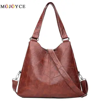 

Luxury Handbags Women Bags Designer Soft PU Leather Pure Color Shoulder Bag Vintage Top Handle Bags