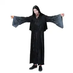 Костюм призрака на Хэллоуин, нарядное платье ведьмы для мужчин, карнавальный костюм дьявола, одежда с изображением скелета, платье для