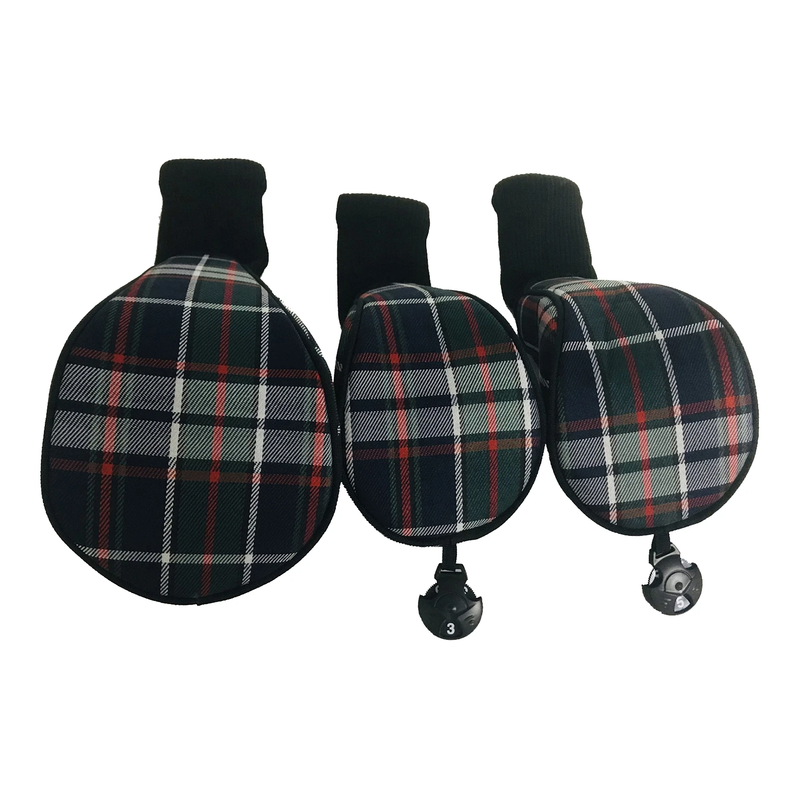 3x Premium Golf Club Headcovers Woods Drivers Fairway Hybrid Protector 1 3 5 7 X