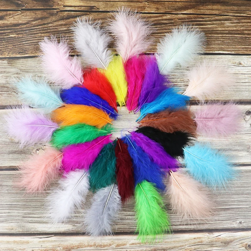 100 шт. пушистые перышки Marabou турецкие перья свадебные украшения 10-15 см ювелирные