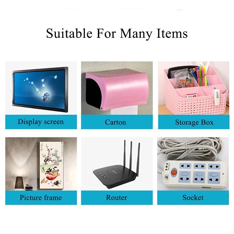 Cable Organizer Double-Sided Adhesive Wall Hooks - Strong Suction Cup Storage Holder