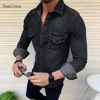 Men Denim Jackets Long Sleeve Jean Outerwear Plus size 3xl Mens Fashion Autumn New Casual Streetwear Jeans Jacket Thin Style ► Photo 2/6