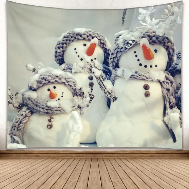 200*150cm Christmas Wall Hanging Tapestry Home Decoration Polyester Hanging Blanket Picnic Bedsheet - Цвет: A