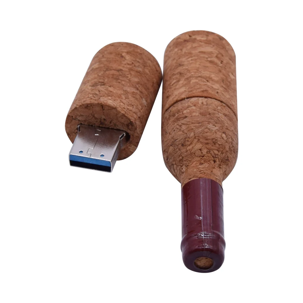 Usb флеш накопитель 3 0 в деревянной пробковой бутылке креативный 8 ГБ 16 32 64 Гб 128