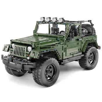 

DHL IN STOCK 13124 2096Pcs Remote Control Jeeped Wrangler Car Technic Adventurer Model Building Blocks Bricks Kids Boy Toys Gift