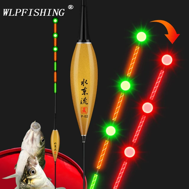 Поплавок для рыбалки WLPFISHING, Электрический поплавок со светодиодный подсветкой, Встроенная микросхема, высокая яркость, день-ночь, двойное применение