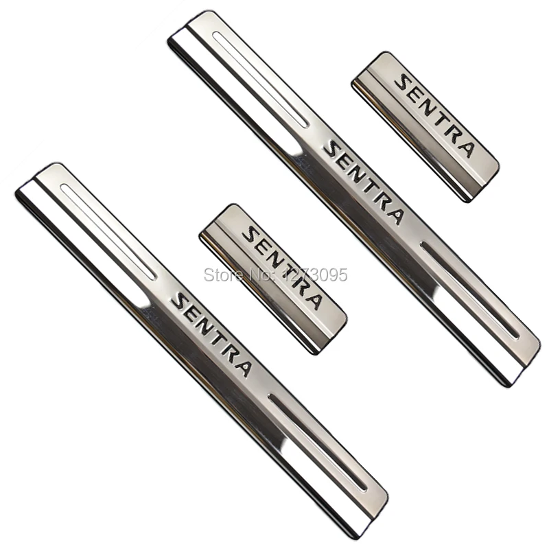 

For Nissan Sentra 2012-2018 2019 2020 Accessories Stainless Door Sill Kick Scuff Plate Protector Trim Guard Cover Car Styling