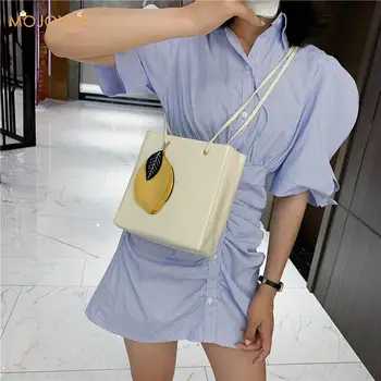 

Women Big Capacity Shoulder Bag Fruit Pendant Casual Classic Texture Creative Design Chic PU Shopping Totes Pouch