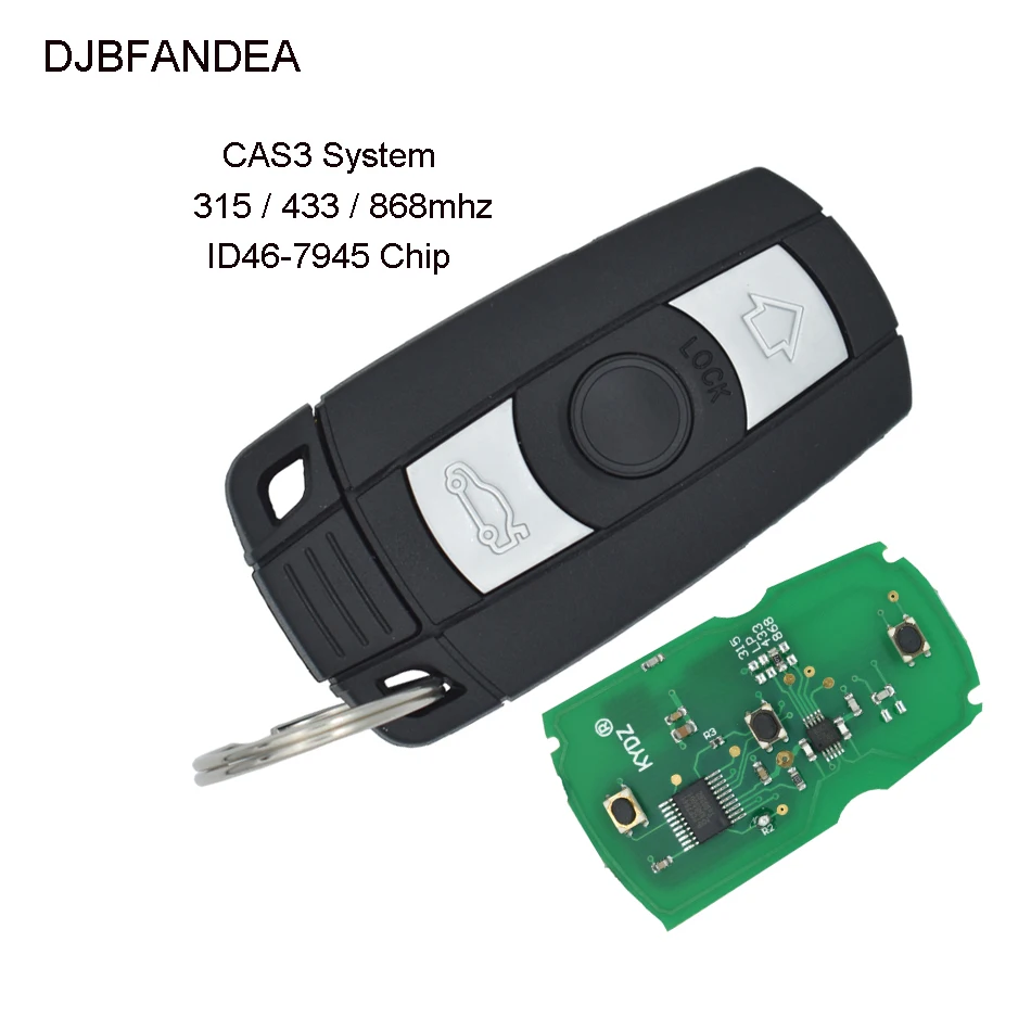 DJBFANDEA 315 mhz/433 mhz/868 mhz ID46 Chip дистанционный ключ для BMW CAS3 система 1/3/5/7 серии X5 X6 Z4
